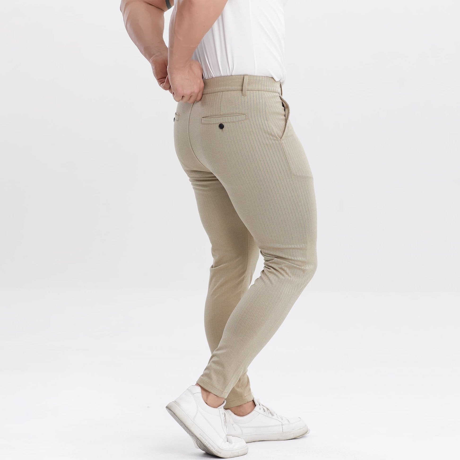slim fit khaki pants for men stretch