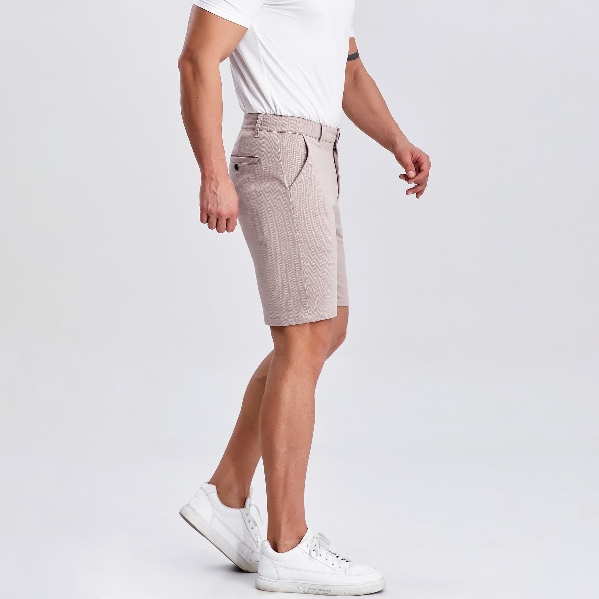 pink mens golf pants slim fit stretch 9 inch inseam