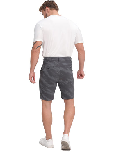 ALLELMS Mens Camouflage Shorts Skinny Stretch 9 inch inseam Shorts