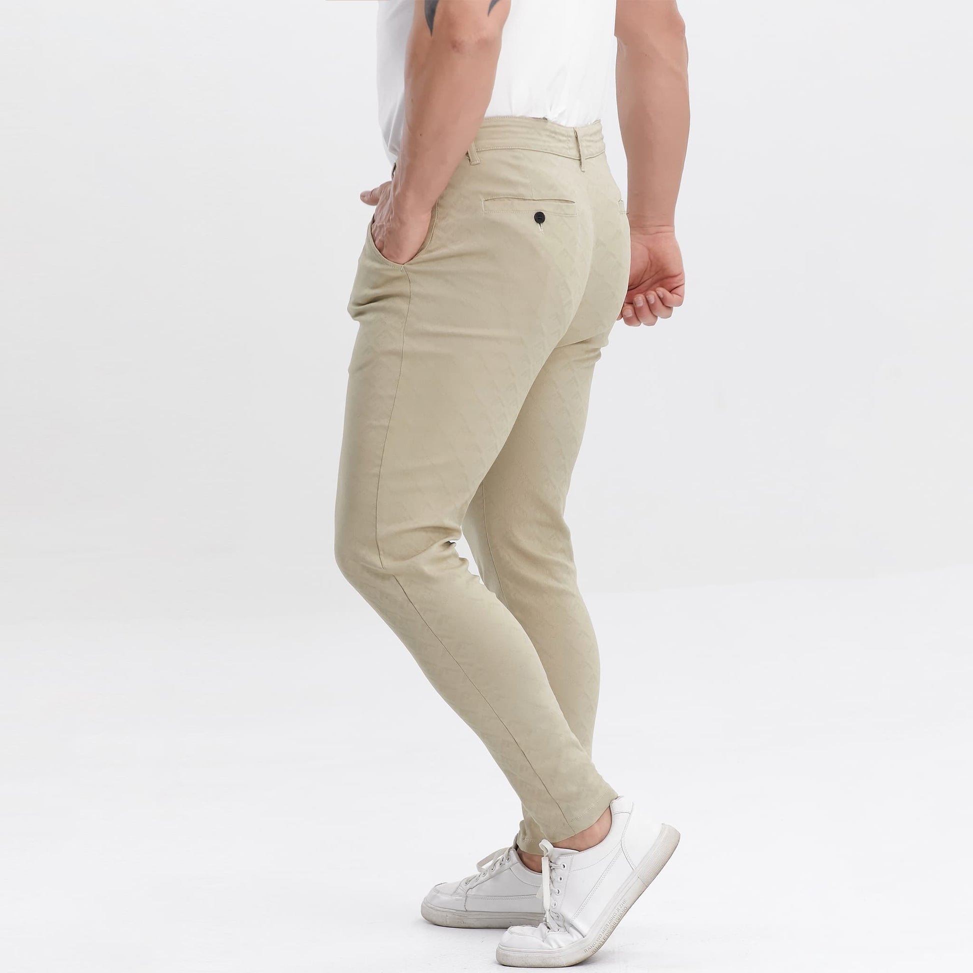 slim fit stretch khaki slacks men