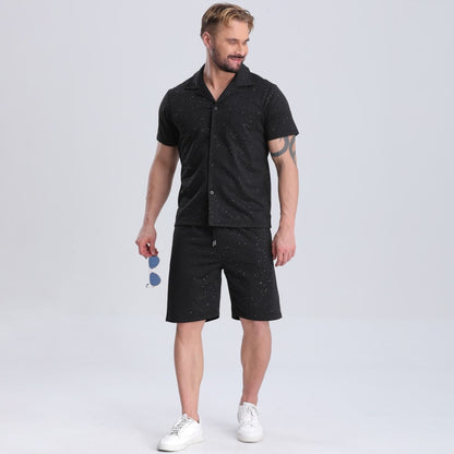 sweat shiny shorts for men drawstring
