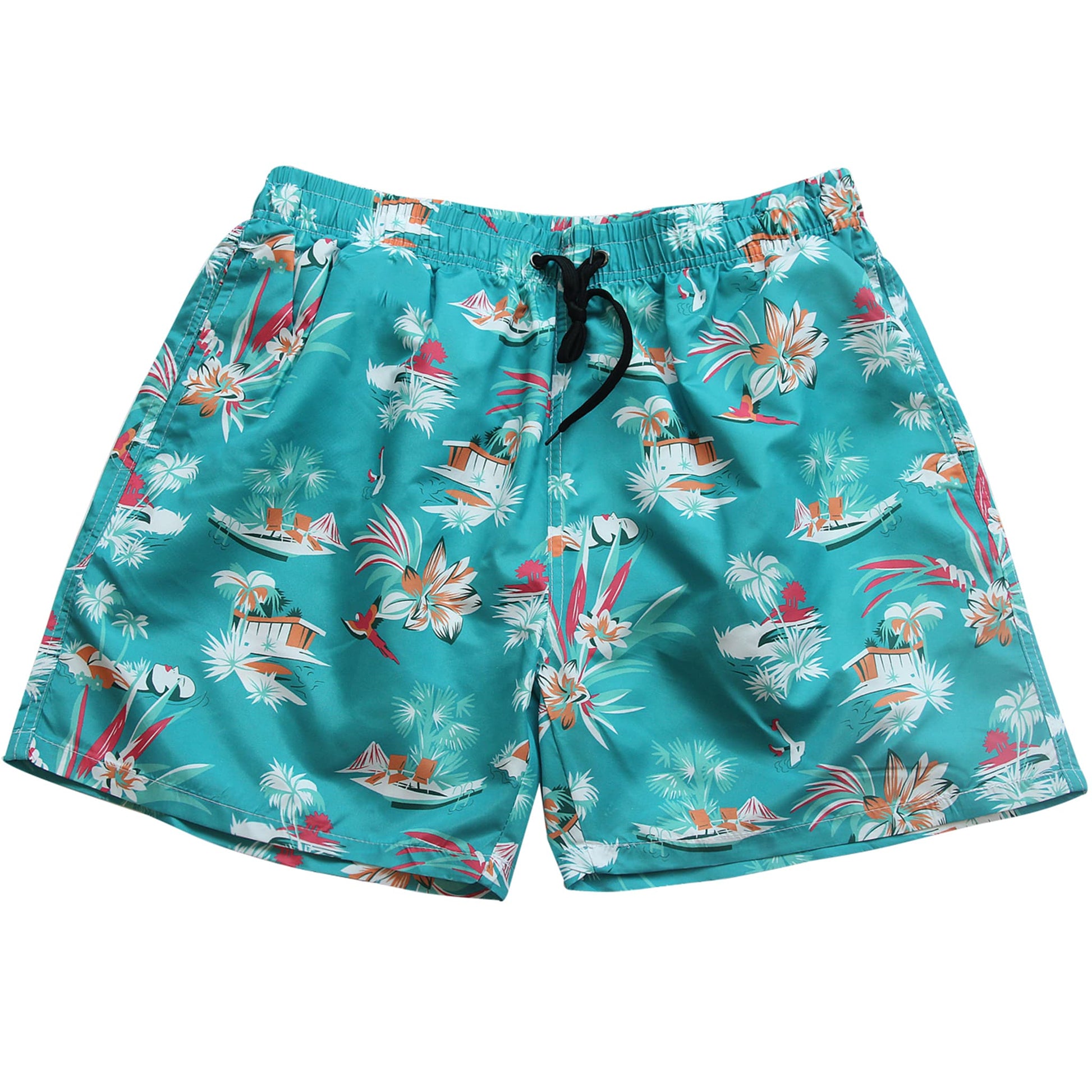 coconut tree swim suit for men drawstring