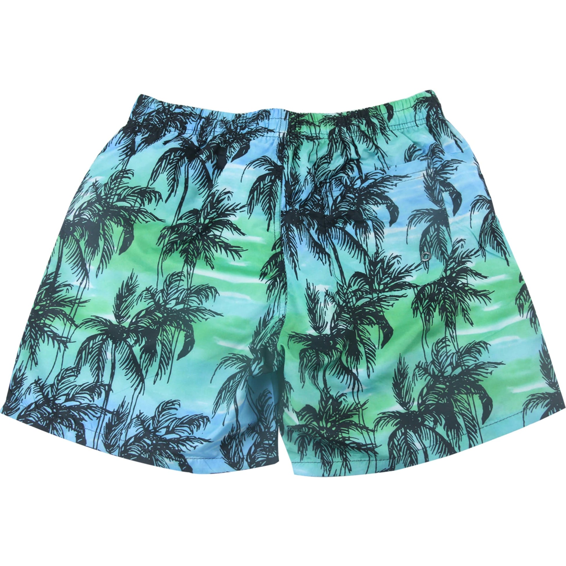 dark green coconut tree swimming shorts men drawstring