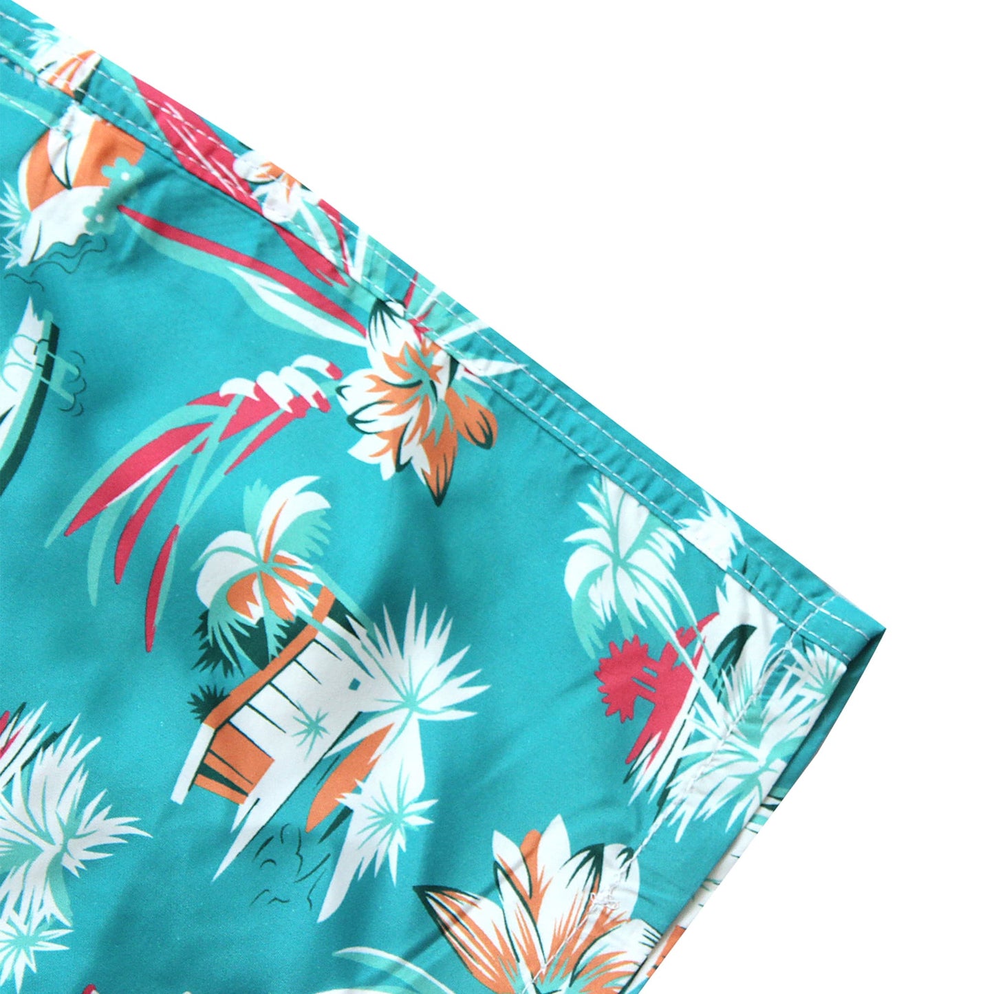 coconut tree swimsuits with shorts drawstring
