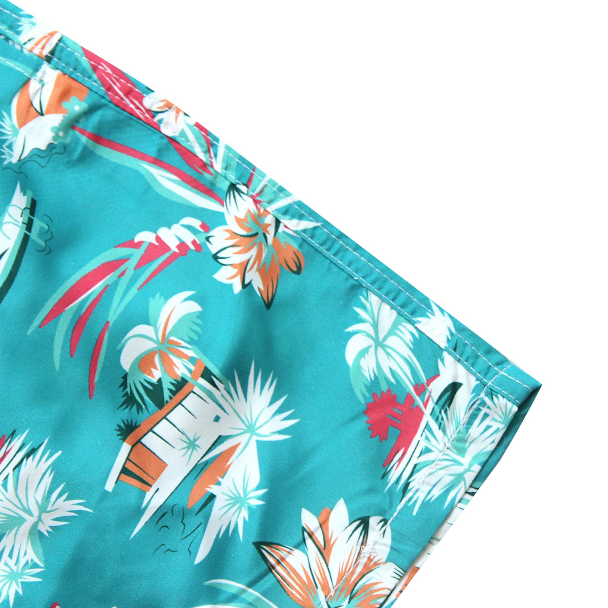 coconut tree swimsuits with shorts drawstring