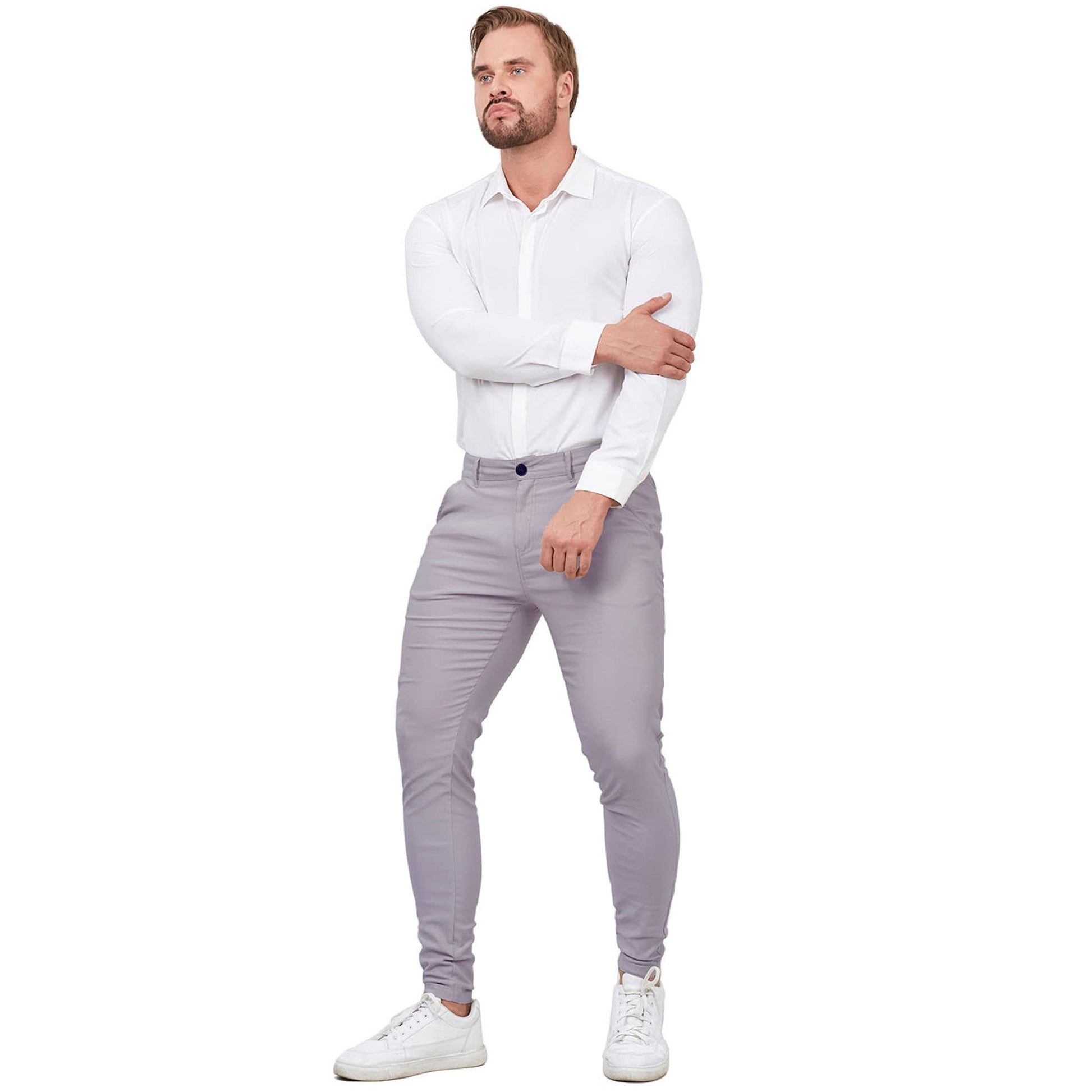 gray blue tux pants for men slim fit