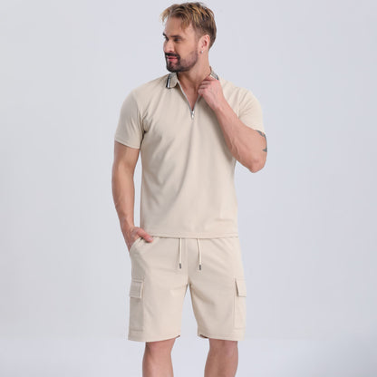 work khaki shorts for men drawstring