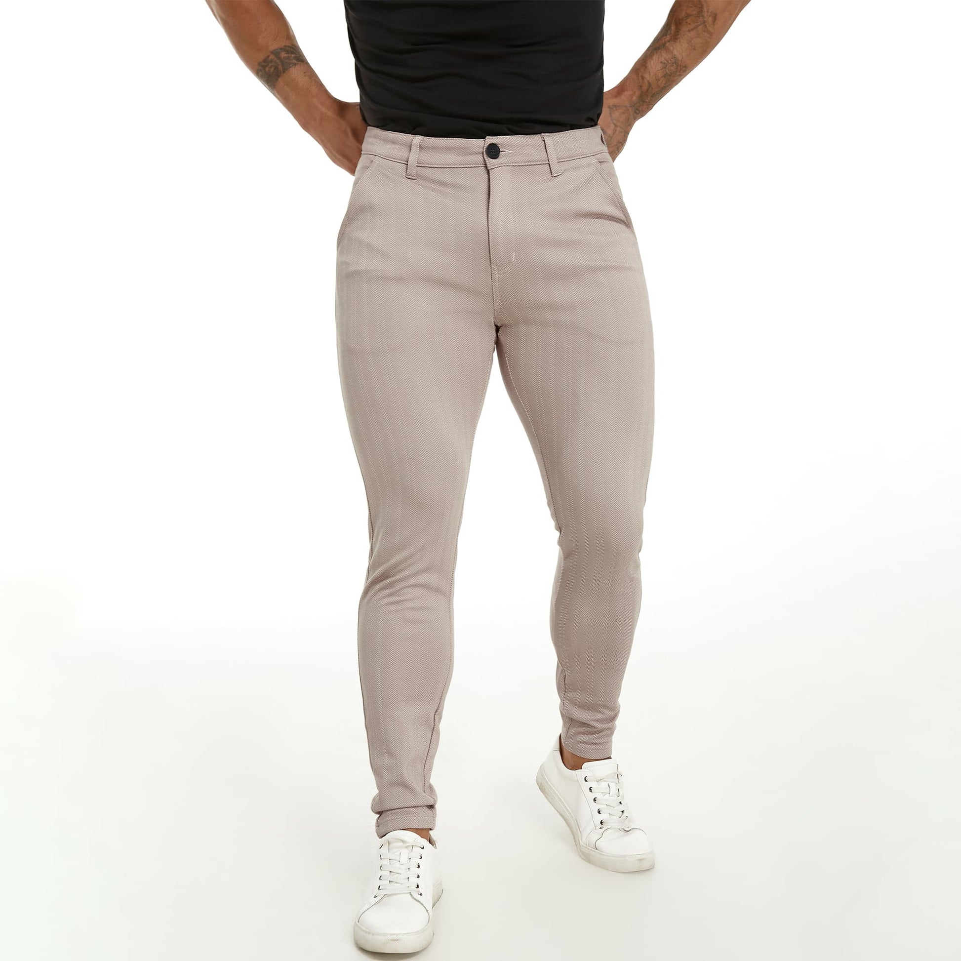wrinkle free dress pants men slim fit stretchy